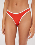 Fiery Red/Off White