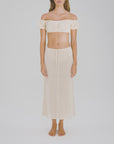 Crochet Low Rise Midi Skirt