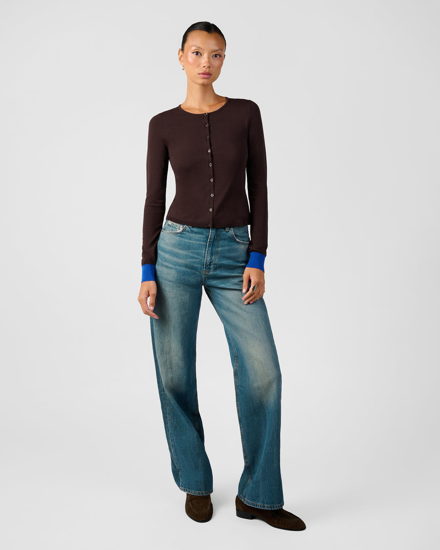 [Coffee/Royal Blue] - Model