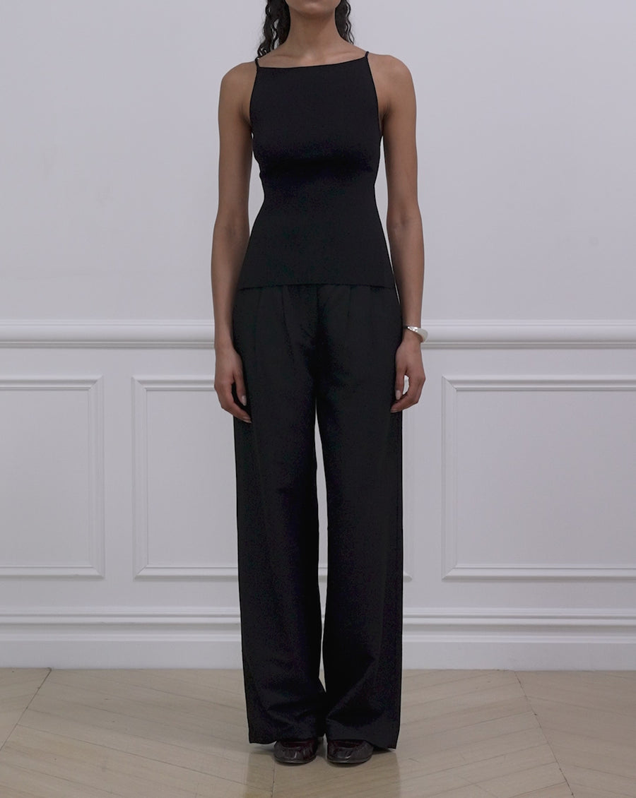 High Straight Neck Top